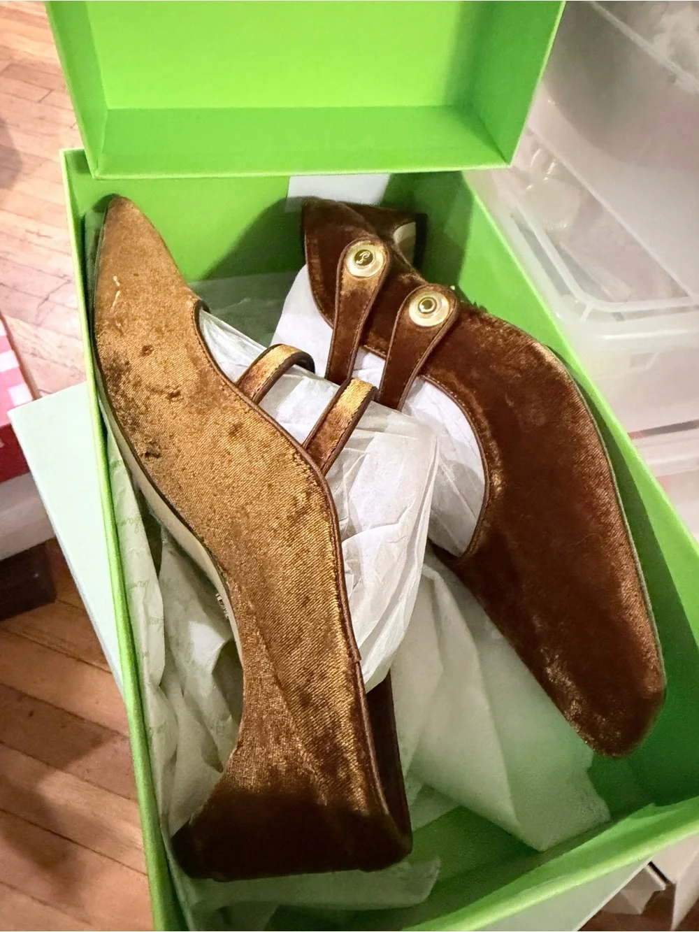 Sam Edelman Bronze Velvet McKenna Woman's Shoe Size US 7M - Picture 3 of 4